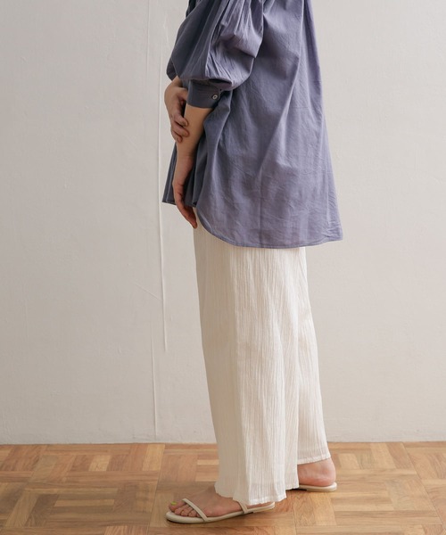 「mizuiroind」 イージーパンツ FREE オフホワイト レディース_画像7