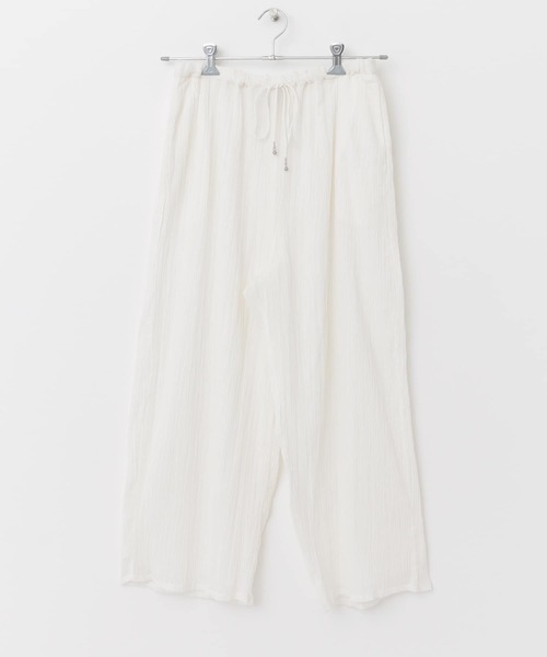 「mizuiroind」 イージーパンツ FREE オフホワイト レディース_画像9