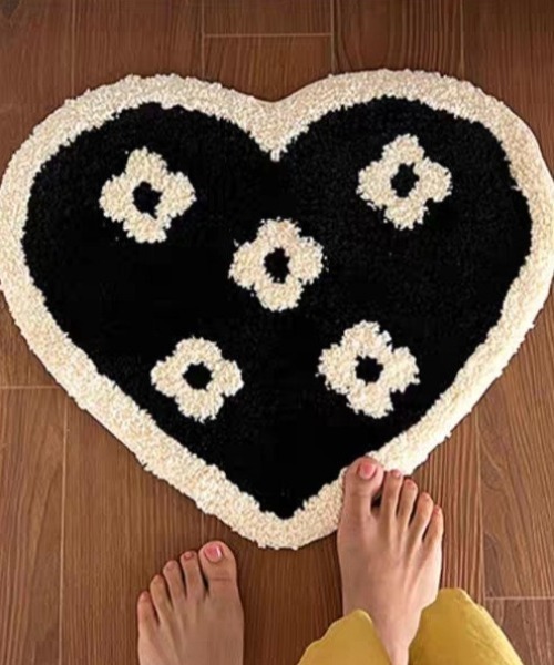 ラグ ラグマット 滑り止め付 ハート型 ふわふわ / マット : ZOZOTOWN