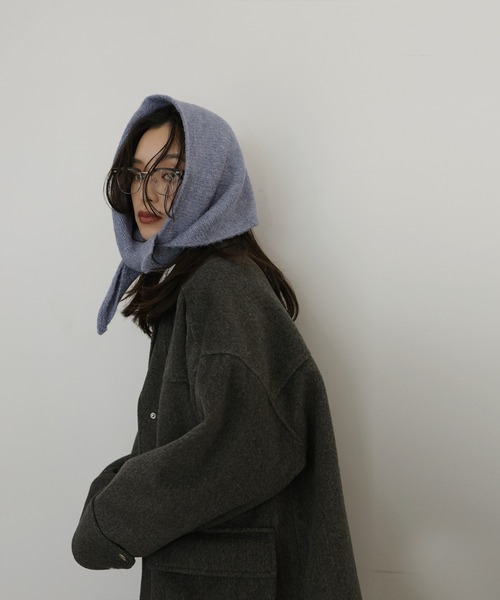 hellam（ヘラム） ストール マフラー トライアングルニットスカーフ