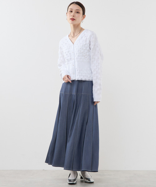 「SOFFITTO」 ニットカーディガン FREE ホワイト レディース_画像7