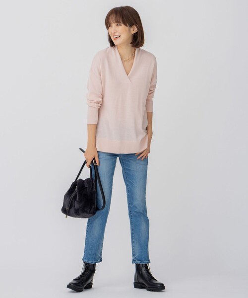 23区（ニジュウサンク） 長袖ニット 38 ピンク レディース : ZOZOTOWN