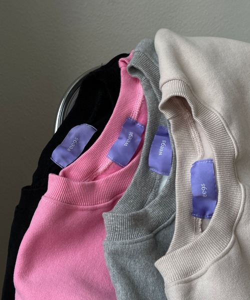 「wee9s」 スウェットカットソー FREE クリーム レディース_画像3