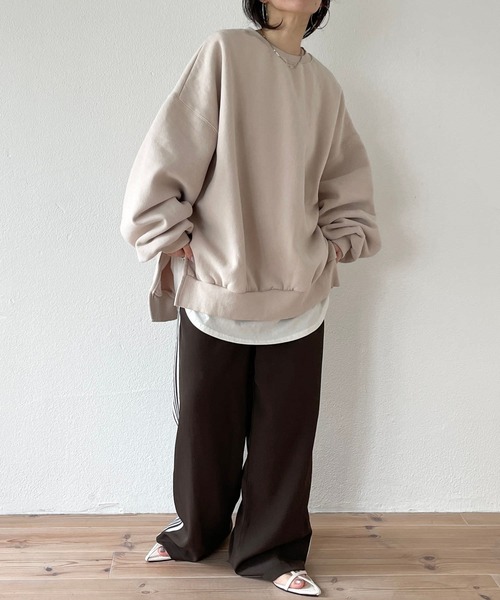 「wee9s」 スウェットカットソー FREE クリーム レディース_画像7