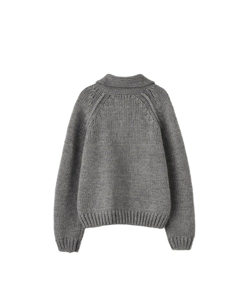 トップス ovy kaja Lamb Wool Crew Neck Cardigan CROPPED WOOL ZIP-UP CARDIGAN クロップドウールジップアップ