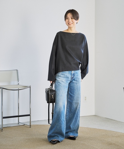 「LE TALON」 フラットパンプス 24.5cm ブラック レディース_画像3