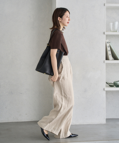 「LE TALON」 フラットパンプス 24.5cm ブラック レディース_画像9