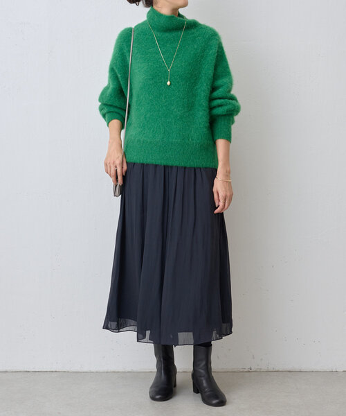 BEARDSLEY ピンク セーター サイズF BEARDSLEY（ビアズリー）の「ファーニットフレアプルオーバー（ニット