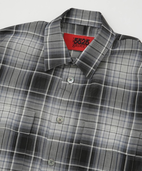 「5525Gallery」 長袖シャツ M レッド メンズ_画像4