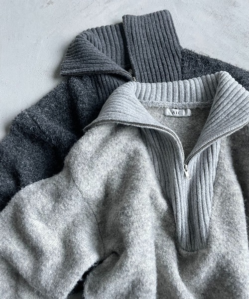 「AIC.」 長袖ニット FREE グレー レディース_画像2