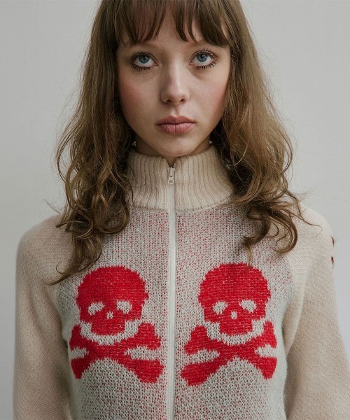 ニット/セーター sculptor SCULPTOR（スカルプター） ニット セーター Skull Zip-Up Sweater