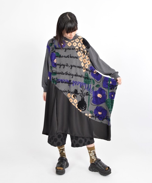 「gomme」 長袖ワンピース MEDIUM レッド レディース_画像2