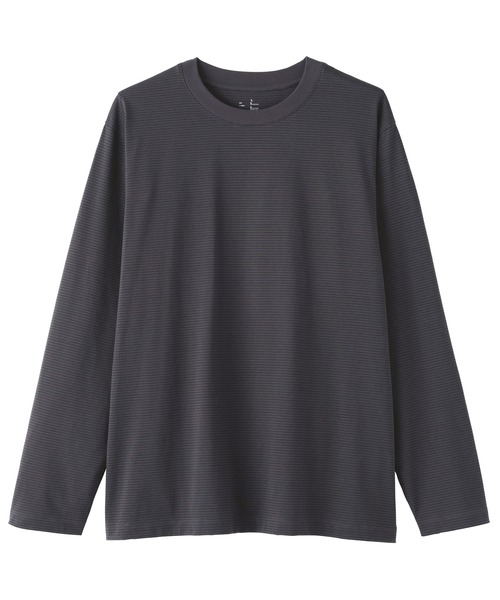 無印良品（MUJI） tシャツ 紳士 天竺編みクルーネック長袖Tシャツ