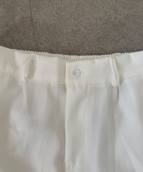 ワイドパンツ スラックス 「UNISEX」ハイウエスト センタープレス