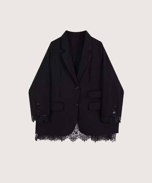 LA POMME petit レディース ジャケット LA POMME petit｜・予約商品・Elegant Collar Jacket With Lace Up