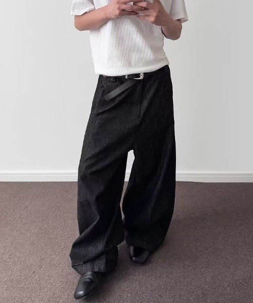 「FreeZone」 デニムパンツ M ブラック メンズ_画像3