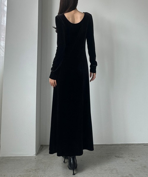 「Louere」 長袖ワンピース LARGE グレー レディース_画像4