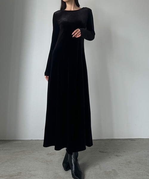 「Louere」 長袖ワンピース LARGE グレー レディース_画像5