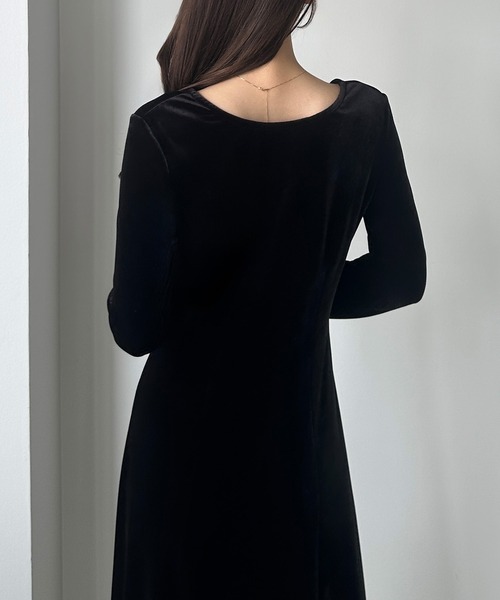 「Louere」 長袖ワンピース LARGE グレー レディース_画像7