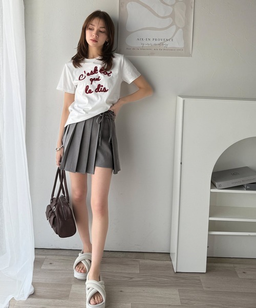 「mily bilet」 キュロット X-LARGE グレー レディース_画像2