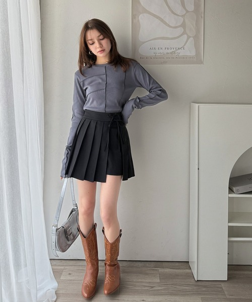 「mily bilet」 キュロット X-LARGE グレー レディース_画像7