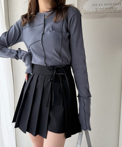 「mily bilet」 キュロット X-LARGE グレー レディース_画像8