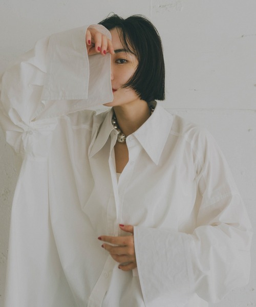 「HANNE」 長袖シャツ「Mikakoコラボ」 FREE ピンク レディース_画像2