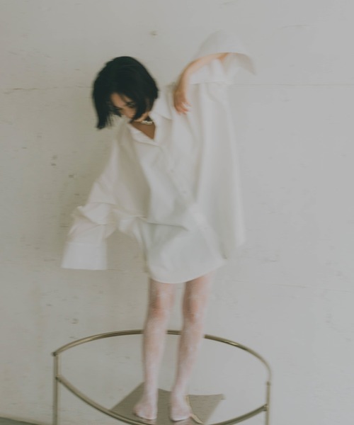 「HANNE」 長袖シャツ「Mikakoコラボ」 FREE ピンク レディース_画像3