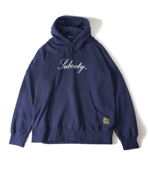 「Subciety」 プルオーバーパーカー X-LARGE ブラック×レッド メンズ_画像5
