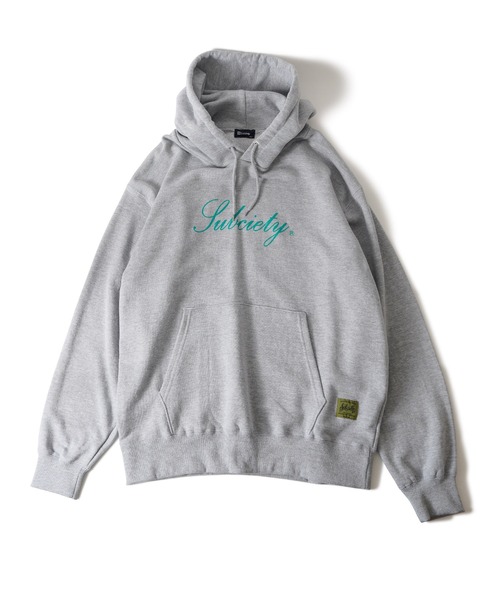 「Subciety」 プルオーバーパーカー X-LARGE ブラック×レッド メンズ_画像6