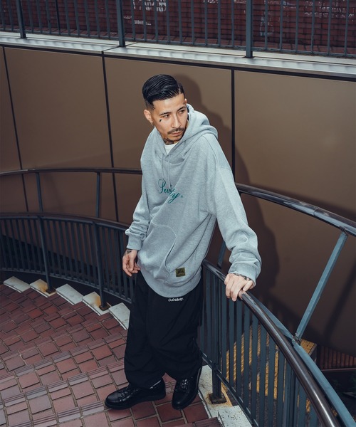 「Subciety」 プルオーバーパーカー X-LARGE ブラック×レッド メンズ_画像9