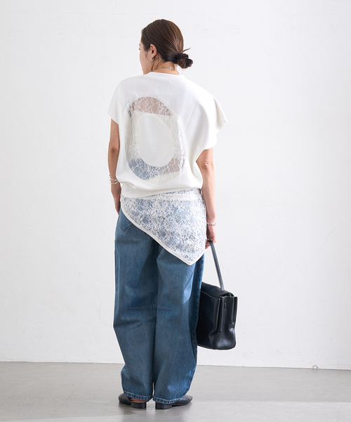 LAYAS tシャツ 半袖 「LAYAS/レイヤーズ」BACK LACE N/S P/O