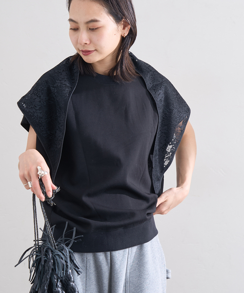 LAYAS tシャツ 半袖 「LAYAS/レイヤーズ」BACK LACE N/S P/O