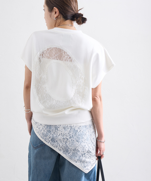 LAYAS tシャツ 半袖 「LAYAS/レイヤーズ」BACK LACE N/S P/O