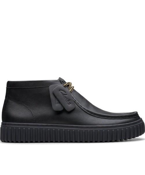 「Clarks」 ハイカットスニーカー 25.5cm ブラック メンズの画像