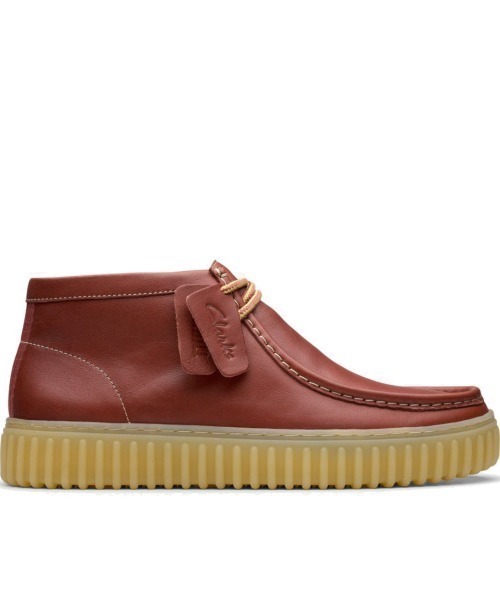 「Clarks」 ハイカットスニーカー 25.5cm ブラック メンズの画像