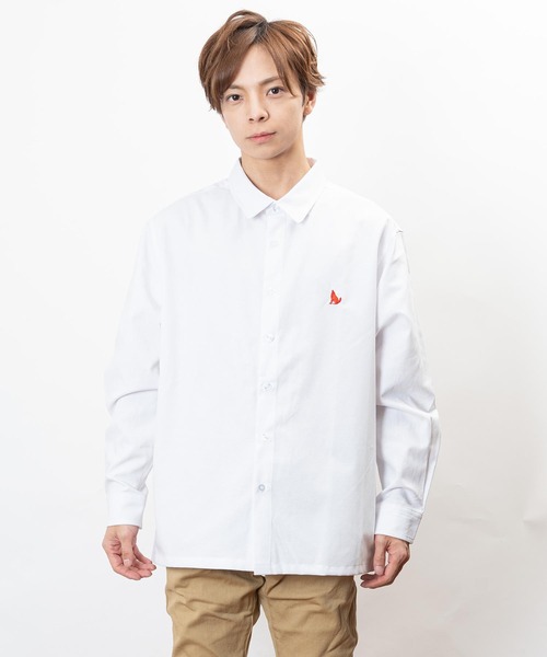 「Healthknit Product」 長袖シャツ L ホワイト メンズ_画像5