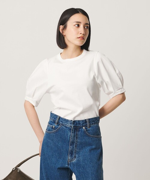 BEAUTY＆YOUTH UNITED ARROWS tシャツ 半袖 コットンスムース タック