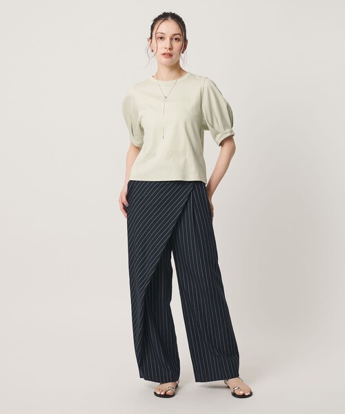 UNITED ARROWS ユナイテッドアローズ タック 半袖 シルク混 
