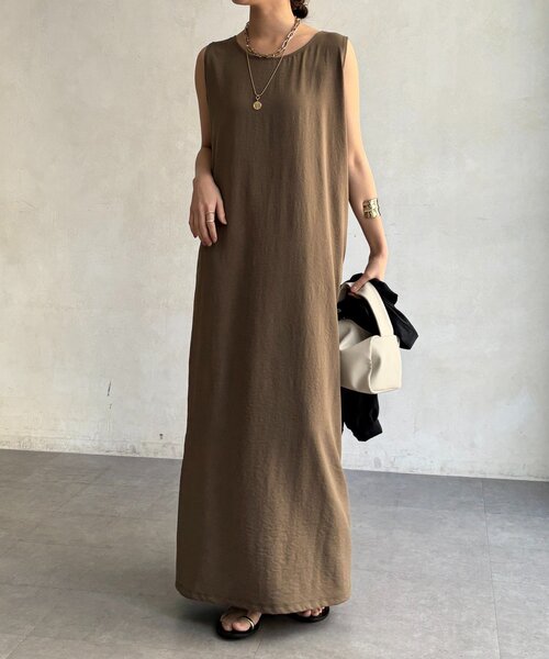 ワンピース ハイツイストタンクロングワンピースの画像