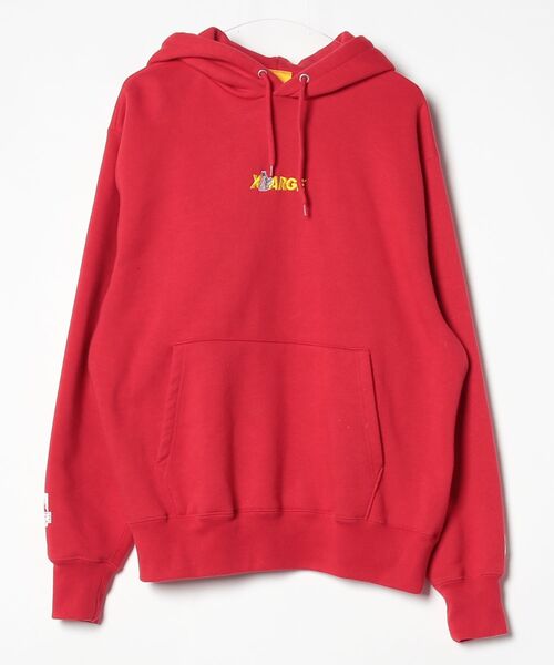 FR2 ワンポイントプルオーバーパーカー「XLARGEコラボ」 L レッド