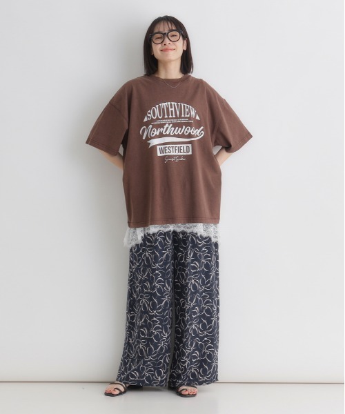 Right-on（ライトオン） tシャツ 半袖 HONEYSUCKLE ROSE