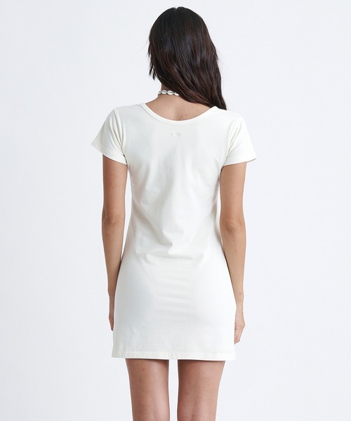 「ROXY」 半袖ワンピース MEDIUM ブラック レディース_画像4