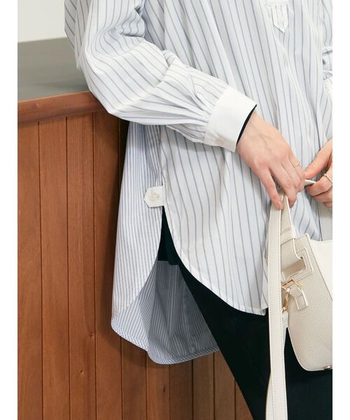 「AMERICAN HOLIC」 長袖ブラウス M ブルー レディース_画像6
