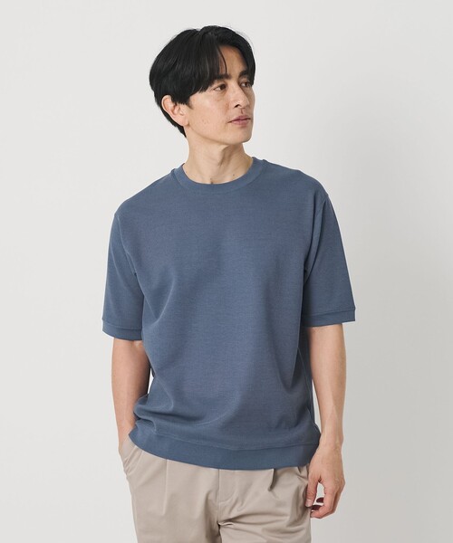 tシャツ ライト ダブルフェイス ジオメ クルーネック Tシャツ 抗菌防臭 メンズの画像