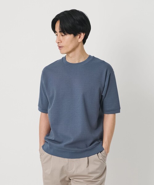 tシャツ ライト ダブルフェイス ジオメ クルーネック Tシャツ 抗菌防臭 メンズの画像