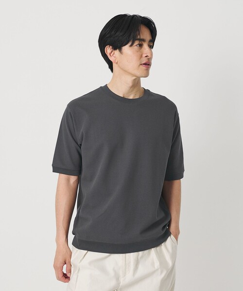 tシャツ ライト ダブルフェイス ジオメ クルーネック Tシャツ 抗菌防臭 メンズの画像