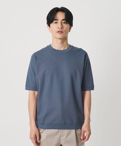 tシャツ ライト ダブルフェイス ジオメ クルーネック Tシャツ 抗菌防臭 メンズの画像