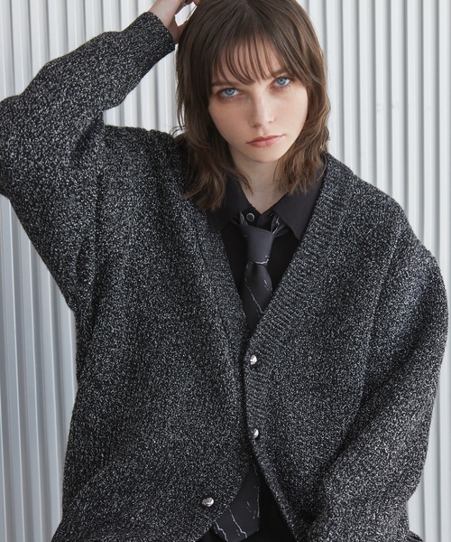 「Spielio」 ニットカーディガン S レッド メンズ_画像6