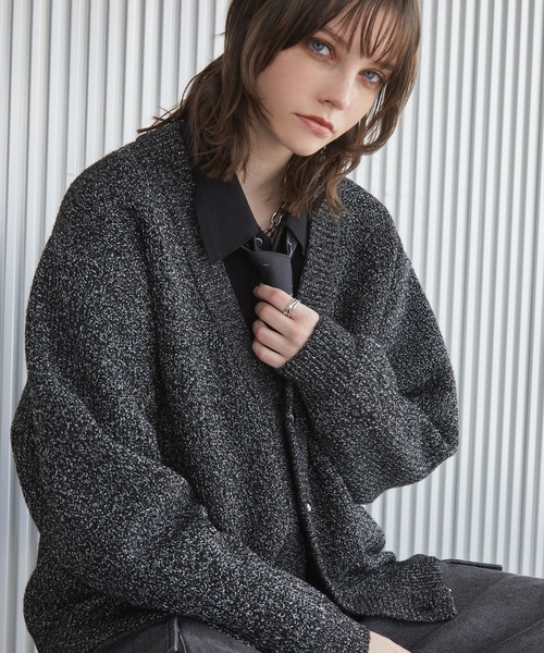 「Spielio」 ニットカーディガン S レッド メンズ_画像7